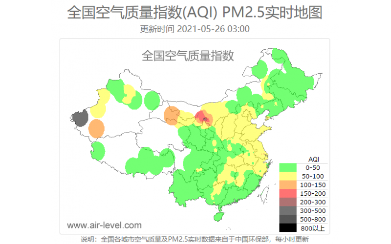 全國各大城市每日AOI歷史數據