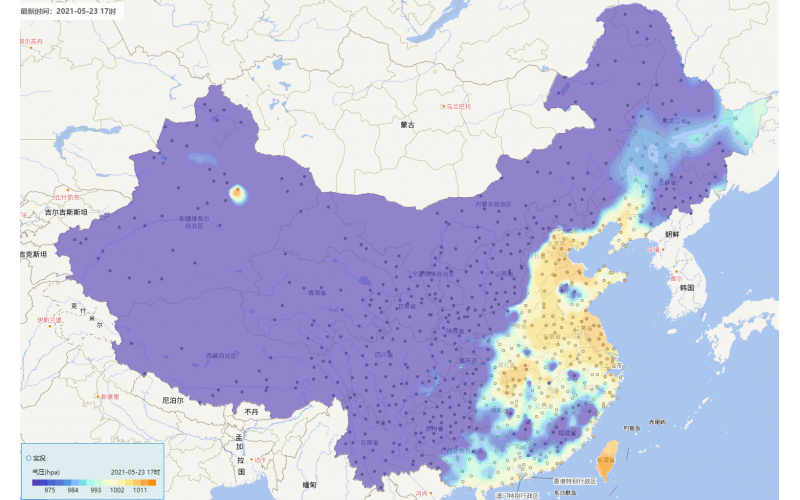 全國各城市氣象數據——每小時氣壓數據