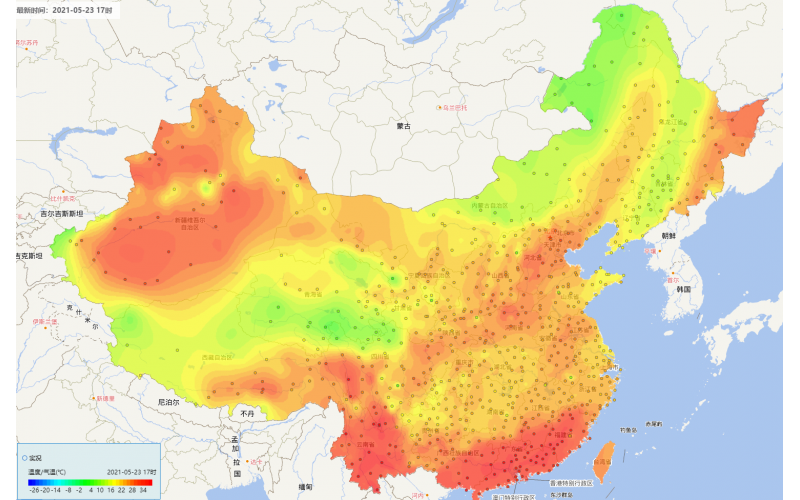 全國各城市氣象數據——每小時氣溫數據